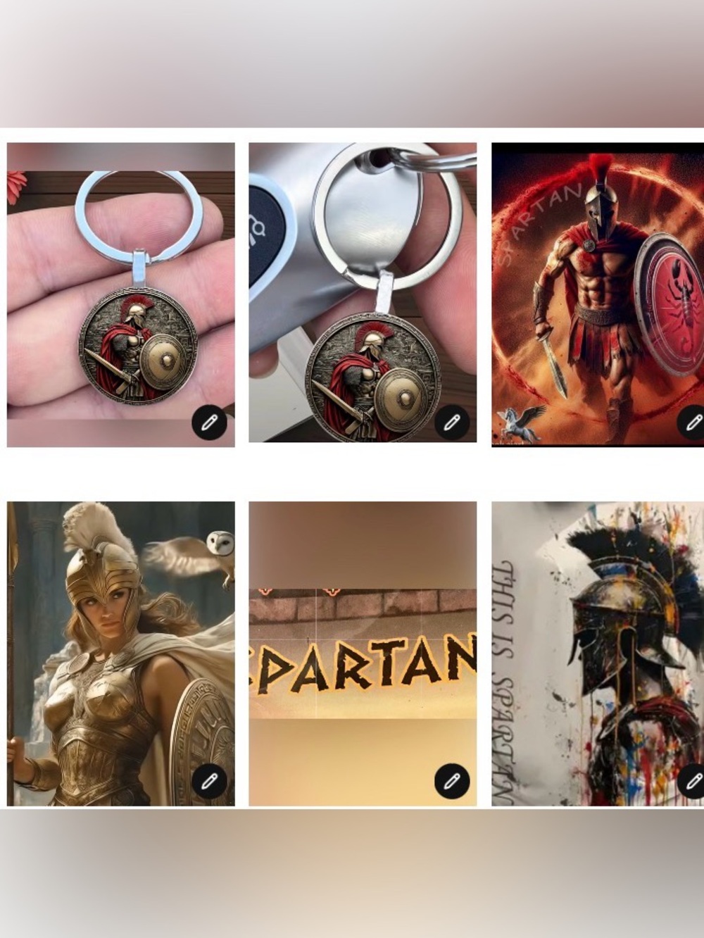 Spartan 2D Flat Retro Knight Keychain Ancient Greek Warrior Spartan UNISEX NEW#2